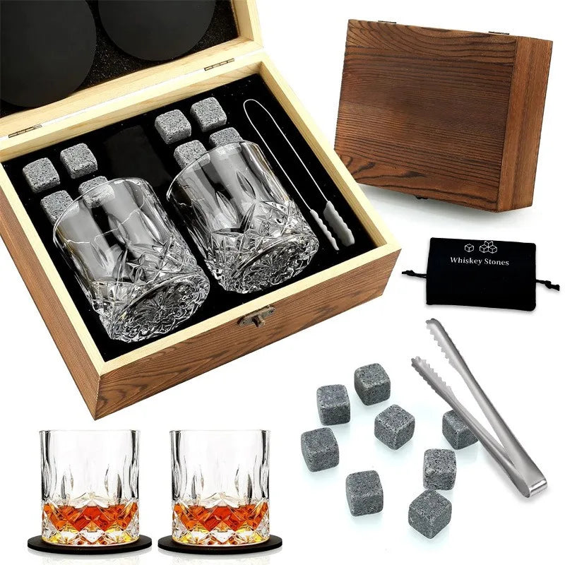 Whiskey Glass & Cold Stone Set